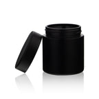Child Resistant | Straight Sided Glass Jars w/ Flush Caps - Matte Black | 50mm - Various Sizes Child Resistant Jar Biohazard Inc 3oz - 150 Count  