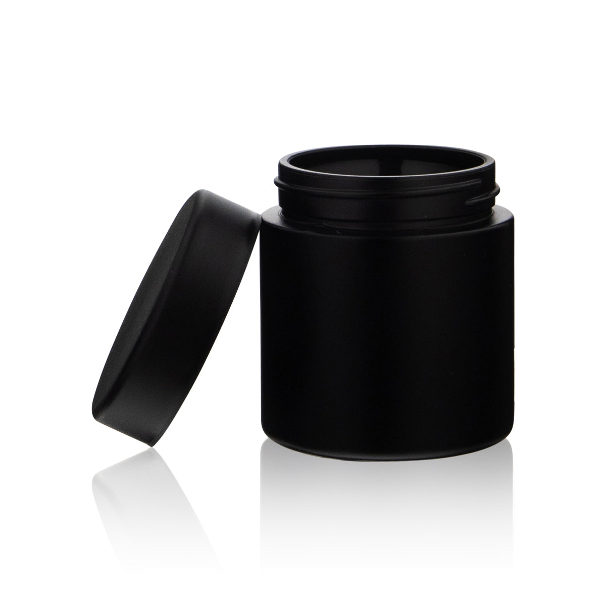 Child Resistant | Straight Sided Glass Jars w/ Flush Caps - Matte Black | 50mm - Various Sizes Child Resistant Jar Biohazard Inc 3oz - 150 Count  