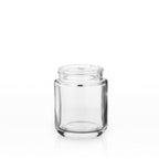 Glass Jars | Rounded Base 53/400 Thread | 5oz - Clear - 32 Count - Biohazard Inc