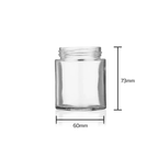 Glass Jar | Straight Sided Flush Glass Jars - Clear | 53mm - 4oz - 100 Count Glass Jar Biohazard Inc   