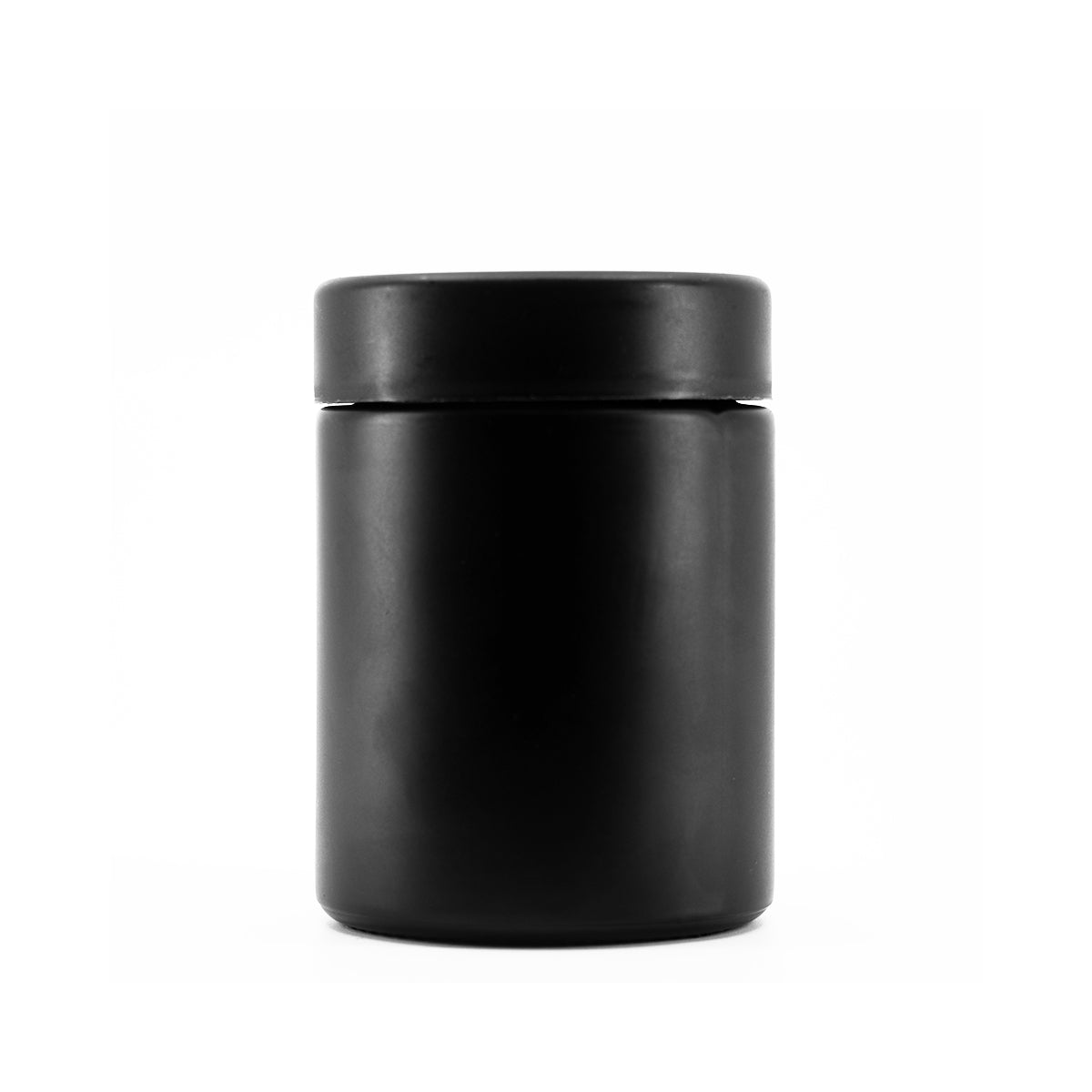 Child Resistant | Straight Sided Glass Jars w/ Flush Caps - Matte Black | 50mm - Various Sizes Child Resistant Jar Biohazard Inc 4oz - 100 Count  
