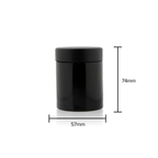 Child Resistant | Straight Sided Glass Jars w/ Flush Caps - Glossy Black | 50mm - Various Sizes Child Resistant Jar Biohazard Inc 4oz - 100 Count  