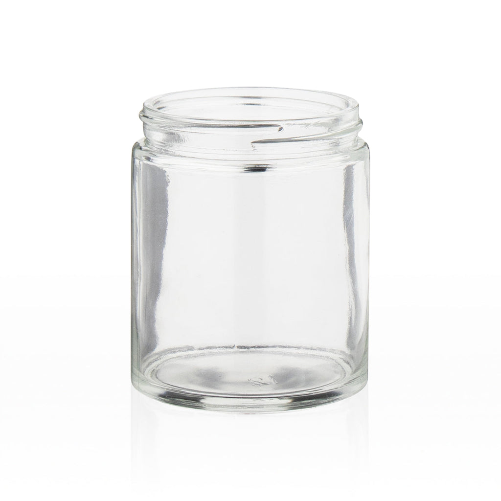 Glass Jars | Straight Sided 63/400 Thread | 6oz - Clear - 24 Count - Biohazard Inc