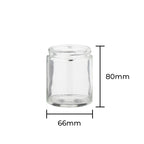 Glass Jars | Straight Sided 63/400 Thread | 6oz - Clear - 24 Count - Biohazard Inc