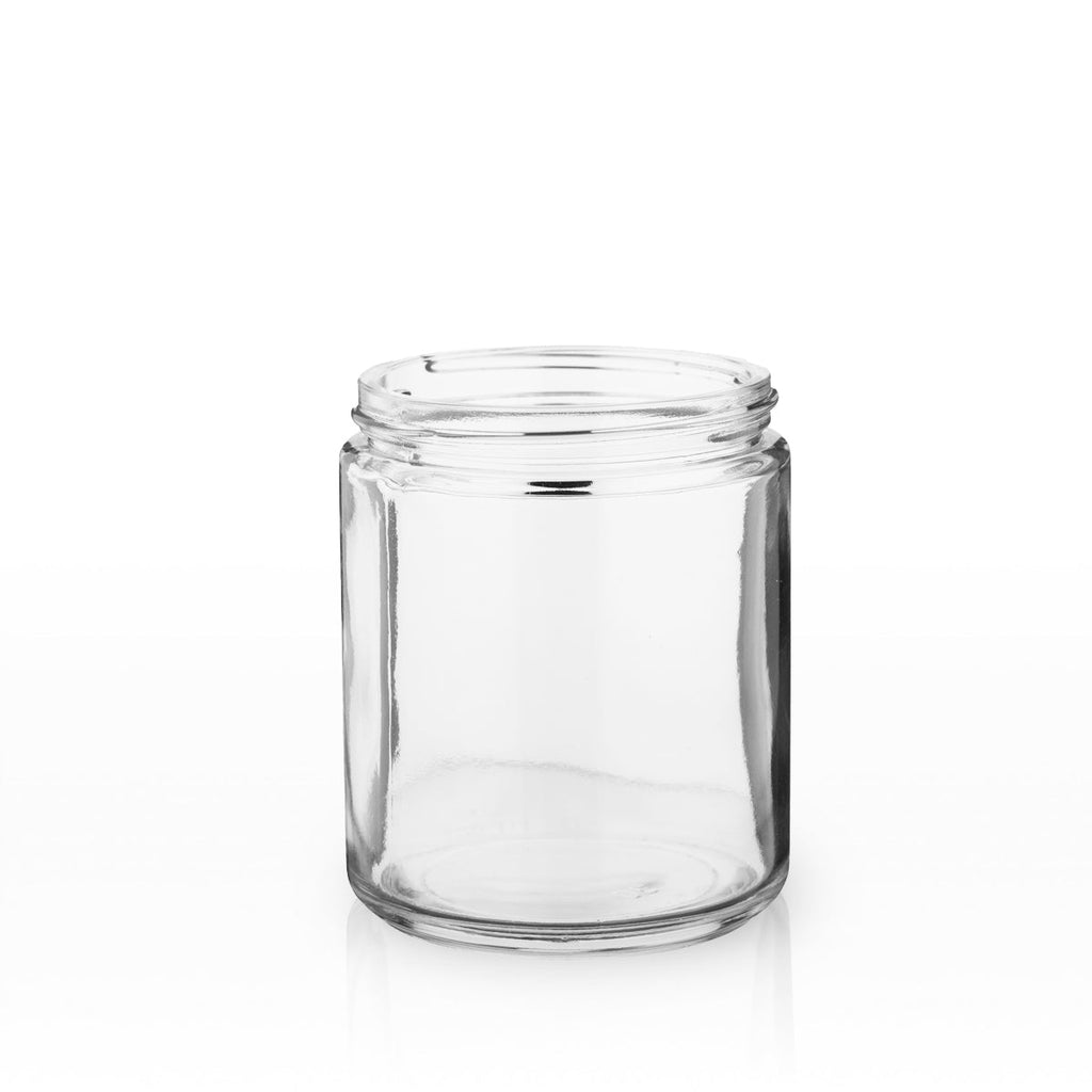 Glass Jar | Straight Sided Glass Jars - Clear | 70mm - 8oz - 24 Count Glass Jar Biohazard Inc   