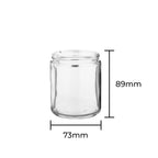 Glass Jars | Straight Sided 70/400 Thread | 8oz - Clear - 24 Count