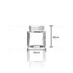 Glass Jar | Straight Sided Glass Jars - Clear  | 38mm - 1oz - 256 Count  Biohazard Inc   