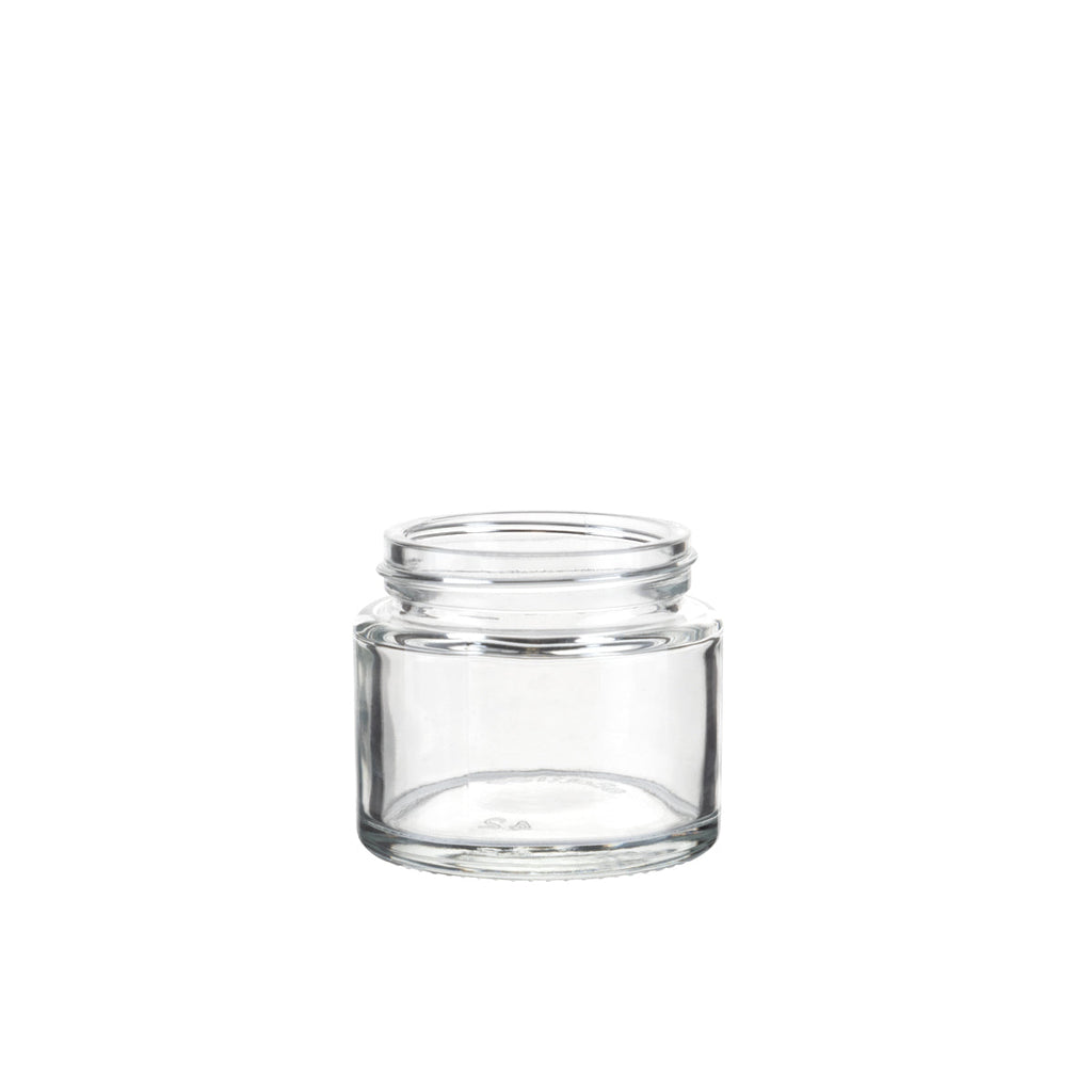 Glass Jars | Straight Sided 53/400 Thread | 2.5oz - Clear - 32 Count - Biohazard Inc