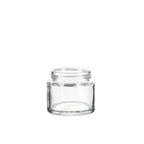 Glass Jars | Straight Sided 53/400 Thread | 2.5oz - Clear - 32 Count - Biohazard Inc
