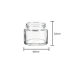 Glass Jars | Straight Sided 53/400 Thread | 2.5oz - Clear - 32 Count - Biohazard Inc