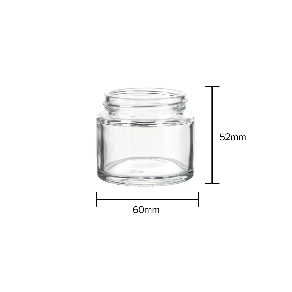 Glass Jars | Straight Sided 53/400 Thread | 2.5oz - Clear - 32 Count - Biohazard Inc