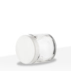 Glass Jars | Straight-Sided w/ Smooth White Caps | 3oz - Clear - 150 Count