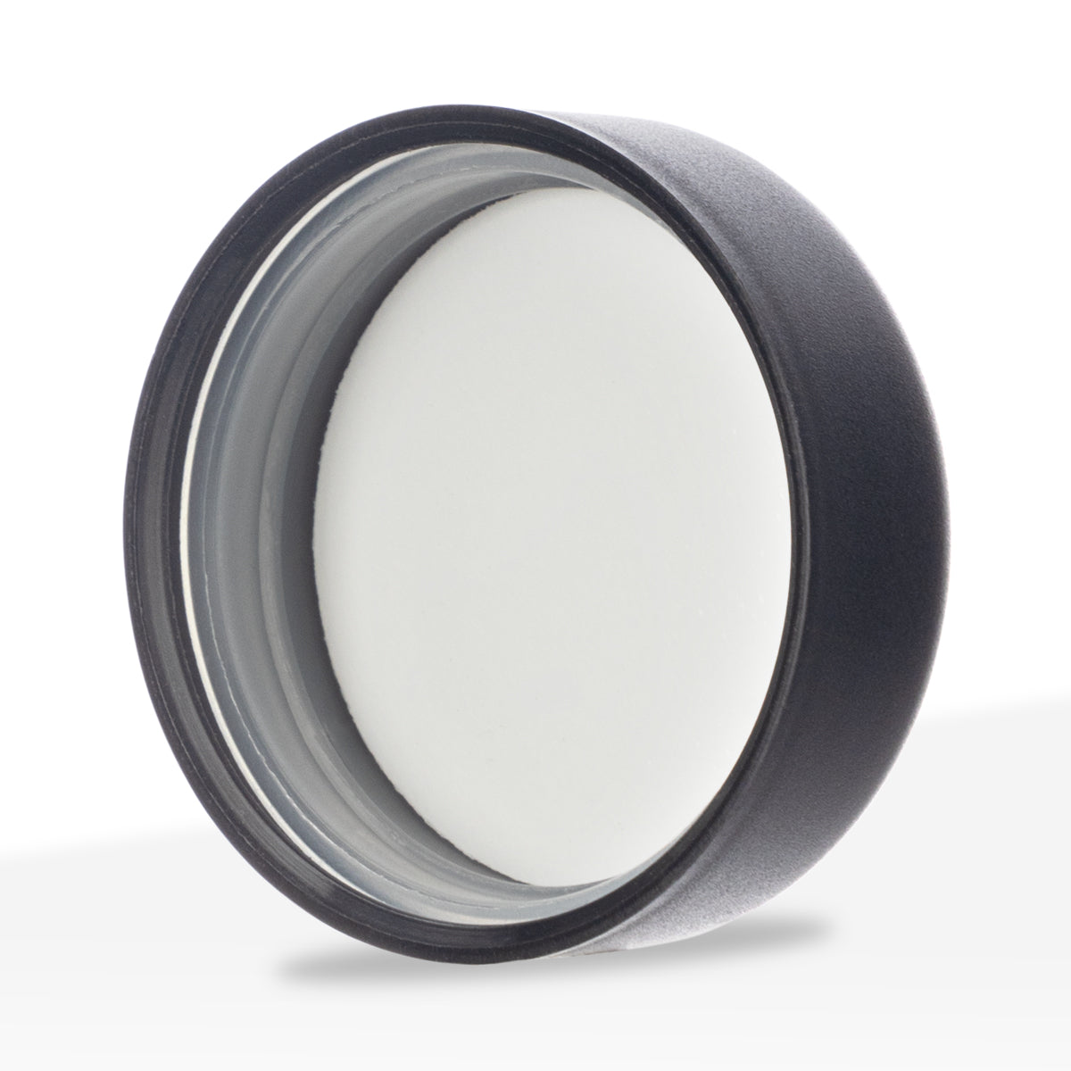 Glass Jar | Child-Resistant Thick Round Base w/ Caps | 7mL - Black - 160 Count