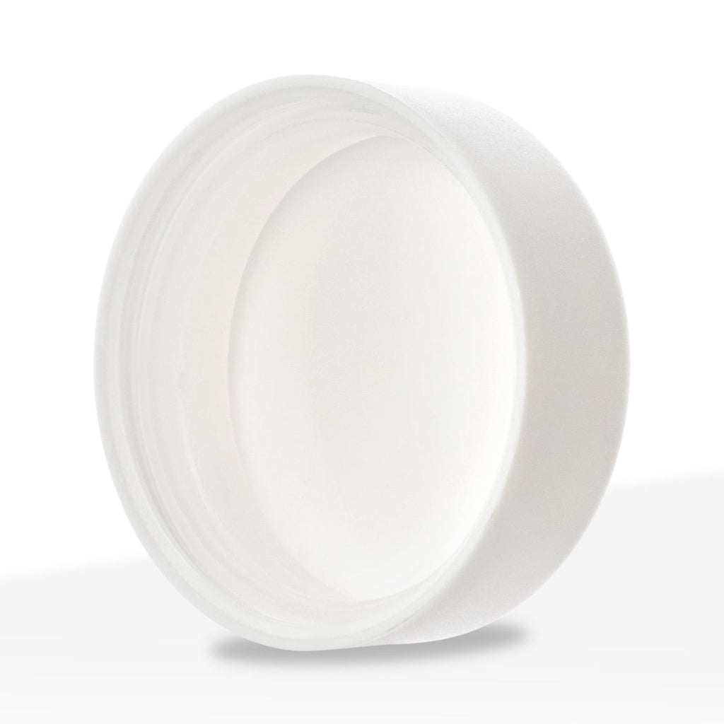 Glass Concentrate Jar | Child Resistant Thick Round Base w/ Caps | 7mL - White - 160 Count - Biohazard Inc