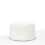 Glass Concentrate Jar | Child Resistant Thick Round Base w/ Caps | 7mL - White - 160 Count - Biohazard Inc