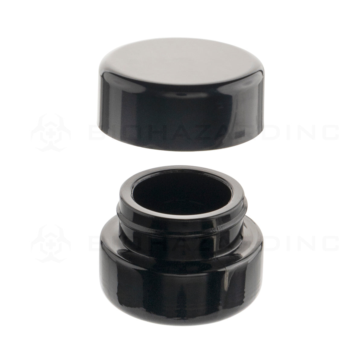 Child Resistant | UV Glass Concentrate Jar w/ Caps | 5mL - 300 Count  Biohazard Inc   