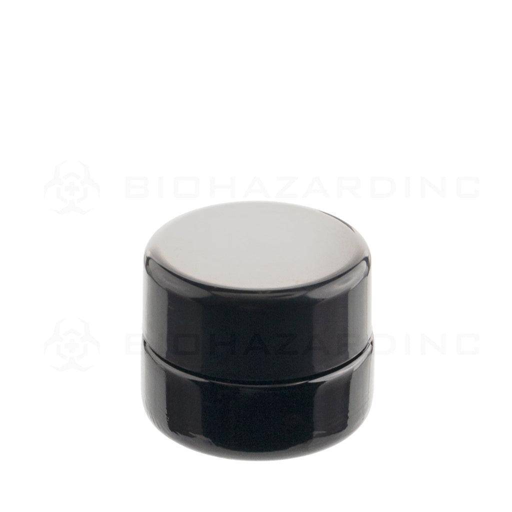 Child Resistant | UV Glass Concentrate Jar w/ Caps | 5mL - 300 Count  Biohazard Inc   