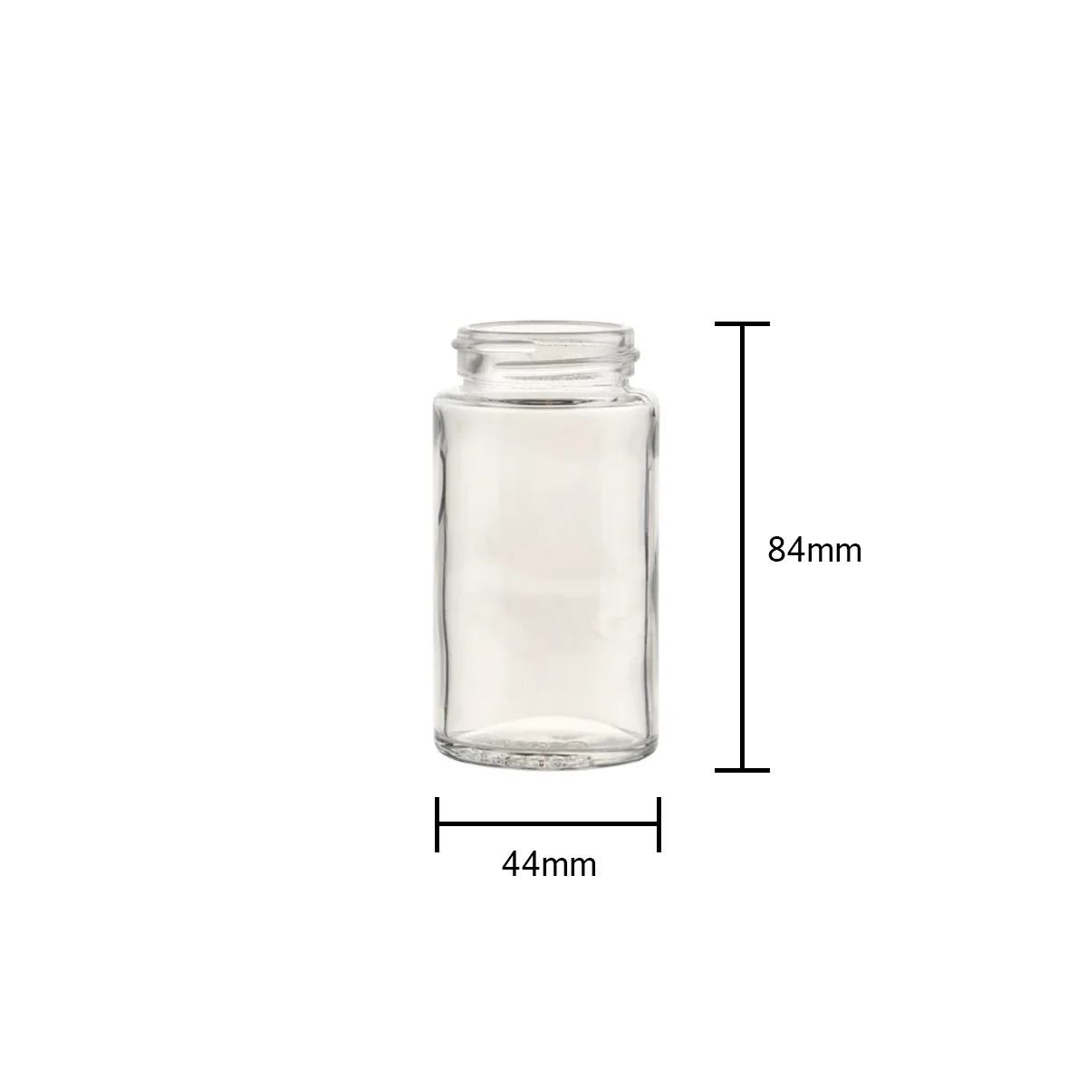 Glass Jars | Pre-Roll Jar 84mm Tall | 2oz - Clear - 180 Count