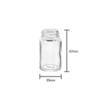 Glass Bottle | Glass Pre-Roll Bottle | 33mm - Clear - 216 Count Glass bottles Biohazard Inc   