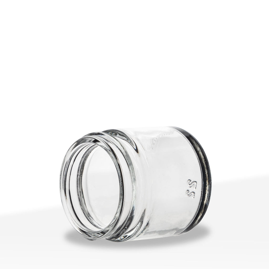 Glass Jar | Straight Side Glass Jar | 43mm - 1 oz - 160 Count Biohazard Inc