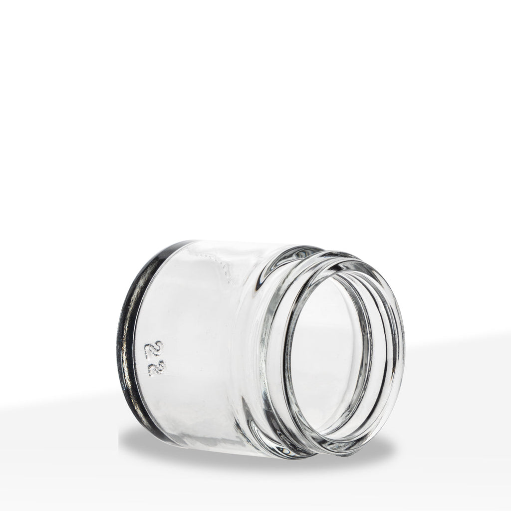 Glass Jar | Straight Side Glass Jar | 43mm - 1 oz - 160 Count Biohazard Inc