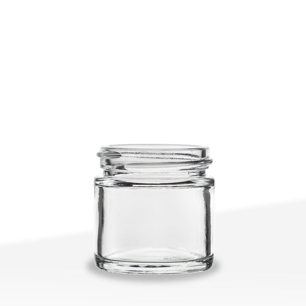 Glass Jar | Straight Side Glass Jar | 43mm - 1 oz - 160 Count Biohazard Inc