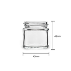 Glass Jar | Straight Side Glass Jar | 43mm - 1 oz - 160 Count Biohazard Inc