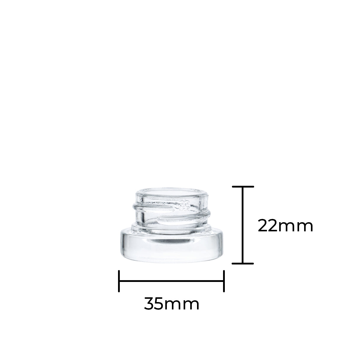 Concentrate Containers | Thick Glass Concentrate Jars - Clear | 28mm - 5mL - 504 Count - Biohazard Inc