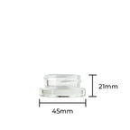 Concentrate Containers | Glass Concentrate Jars - Clear | 38mm - 9mL - 320 Count - Biohazard Inc