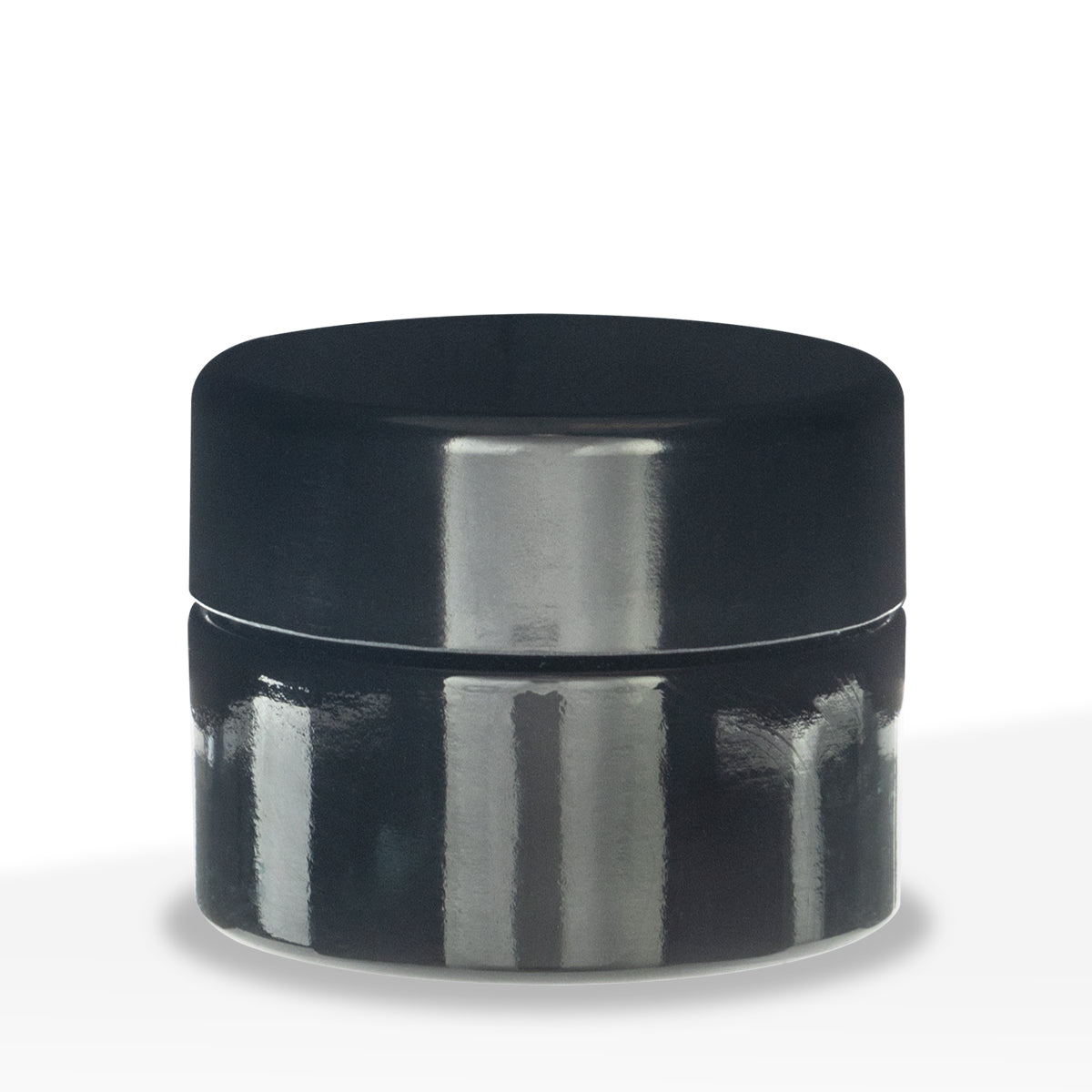 Glass Concentrate Jar | Black UV w/ Caps | 15ml - Black - 200 Count Biohazard Inc