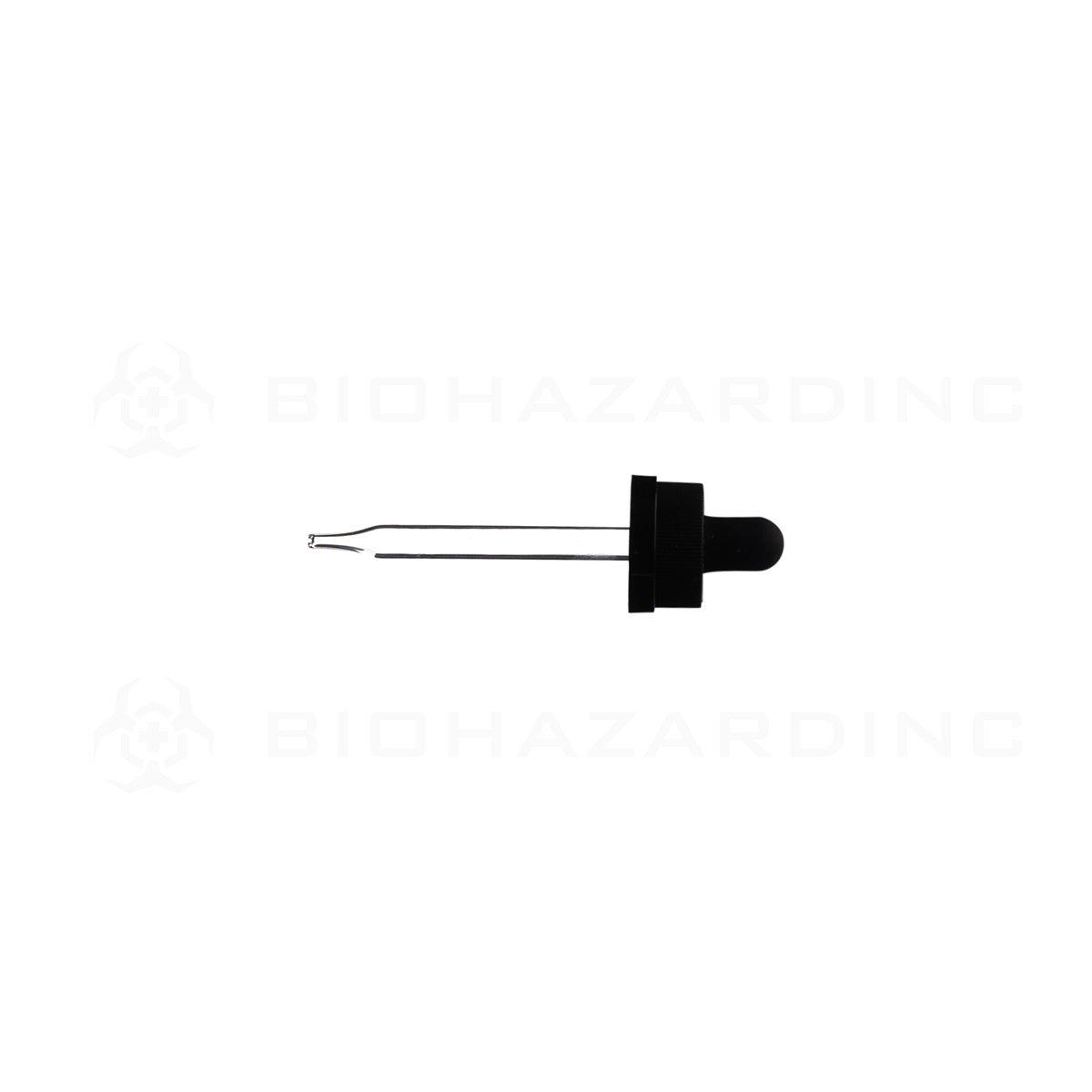 Child Resistant | Cap w/ Glass Dropper | 20mm - Black Child Resistant Cap Biohazard Inc   