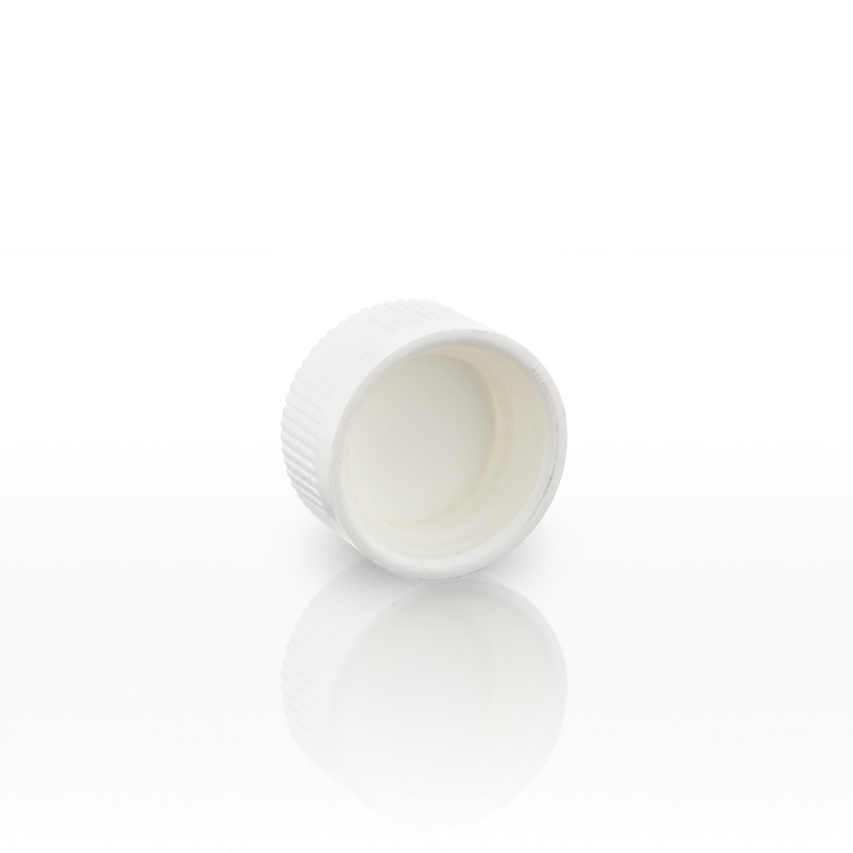 Child Resistant Plastic Caps | Push Down & Turn w/ Foam Liner | 22mm - White - 144 Count - Biohazard Inc