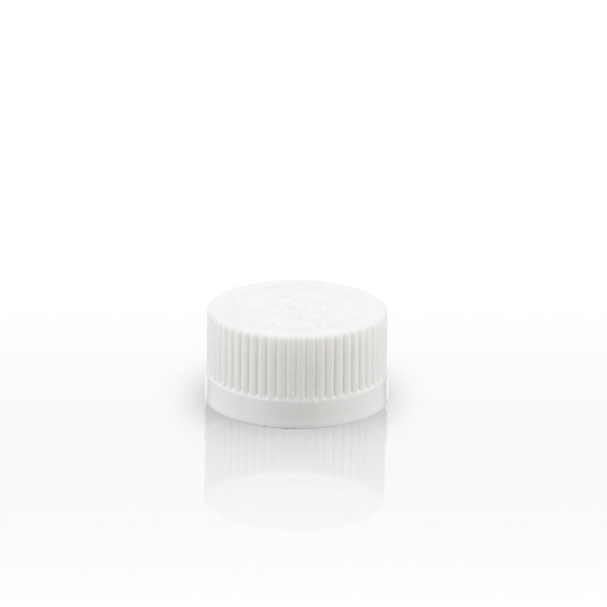 Child Resistant Plastic Caps | Push Down & Turn w/ Foam Liner | 22mm - White - 144 Count - Biohazard Inc