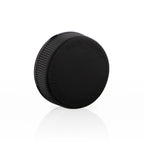 Child Resistant Plastic Caps | Ribbed Push Down & Turn w/ Foam Liner | 45mm - Black