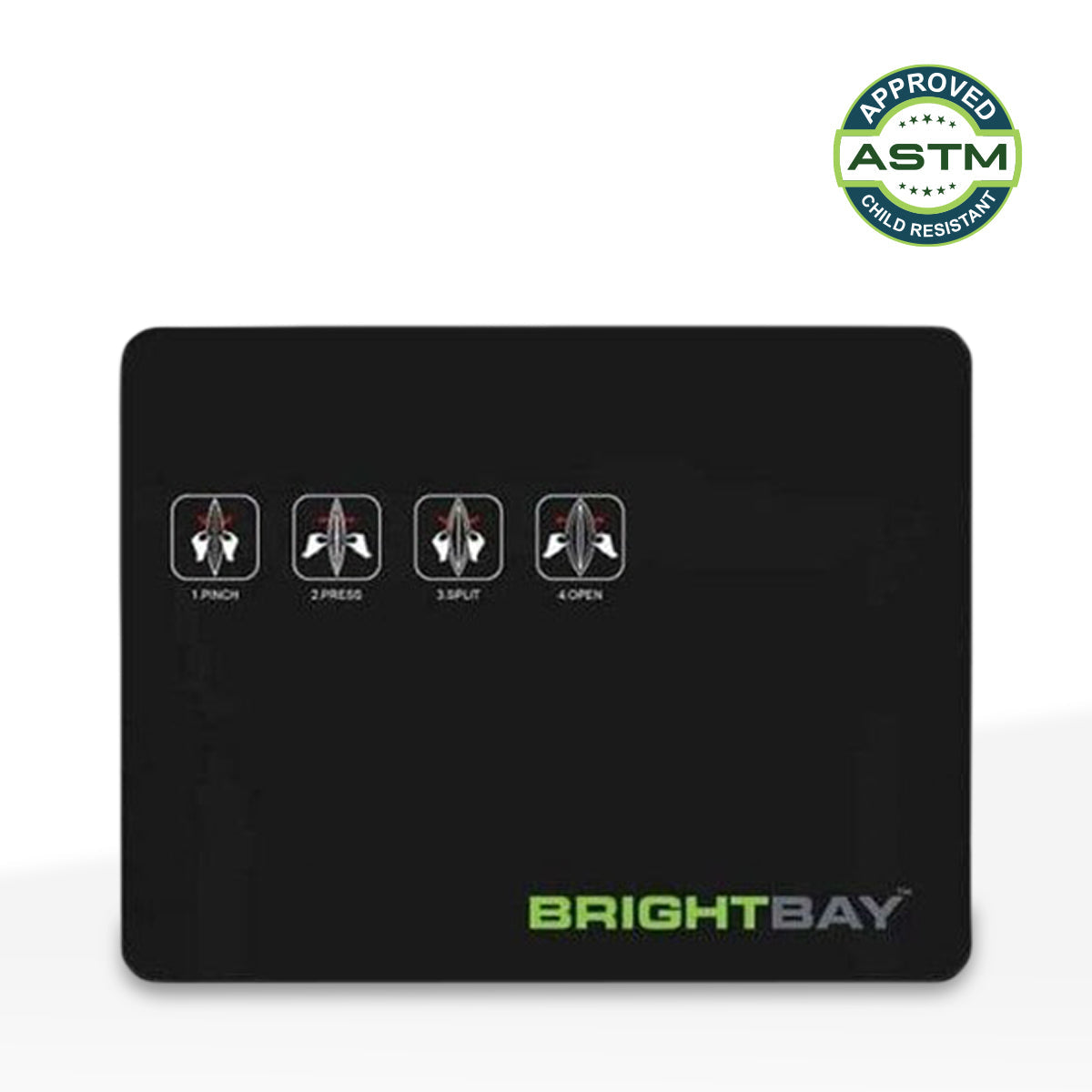 Child-Resistant | Bright Bay™ Black Mylar Exit Bags - Tear Notch | 8" x 6" - 28g - 250 Count - Biohazard Inc