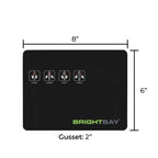 Child-Resistant | Bright Bay™ Black Mylar Exit Bags - Tear Notch | 8" x 6" - 28g - 250 Count - Biohazard Inc