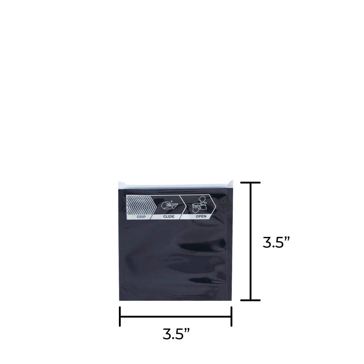 Child Resistant | Grip N Glide™ Black Mylar Bags | Various Sizes Child Resistant Mylar Bag Biohazard Inc 1g - 100 Count  