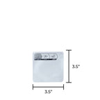 Child Resistant | Grip N Glide™ White Mylar Bags | 3.5in x 3.5in - 1 gram - 100 Count Child Resistant Mylar Bag Biohazard Inc   