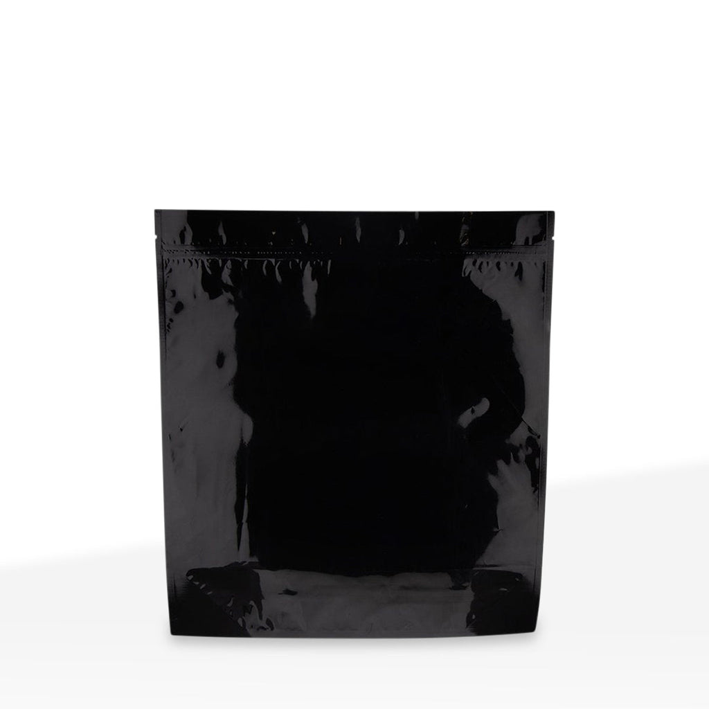 Tamper Evident | Glossy Black Mylar Bags | 15" x 17" - 448g - 100 Count - Biohazard Inc