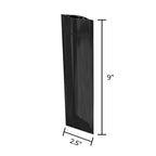 Tamper Evident | Glossy Black Mylar Bags for Pre-Roll/Syringe | 2.5" x 9" - 2g - Various Counts - Biohazard Inc - 100 Count - 1000 Count
