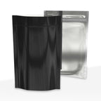 Tamper Evident | Glossy Black Vista Mylar Bags | 5" x 8" - 14g - 1000 Count - Biohazard Inc - Tear Notch
