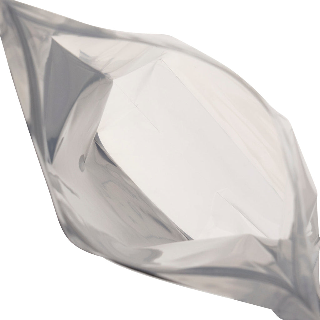 Tamper Evident | Glossy Black Vista Mylar Bags | 6" x 9" - 28g - 1000 Count - Biohazard Inc - Tear Notch