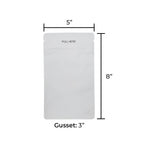 Child-Resistant | Matte White Mylar Bags - Tear Notch | 5" x 8" - 14g - 250 Count - Biohazard Inc