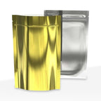 Tamper Evident | Glossy Gold Vista Mylar Bags | 4" x 6" - 7g - 1000 Count - Biohazard Inc - Tear Notch