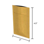 Tamper Evident | Kraft Paper Mylar Bags | 3" x 4" - 1g - 1000 Count - Biohazard Inc