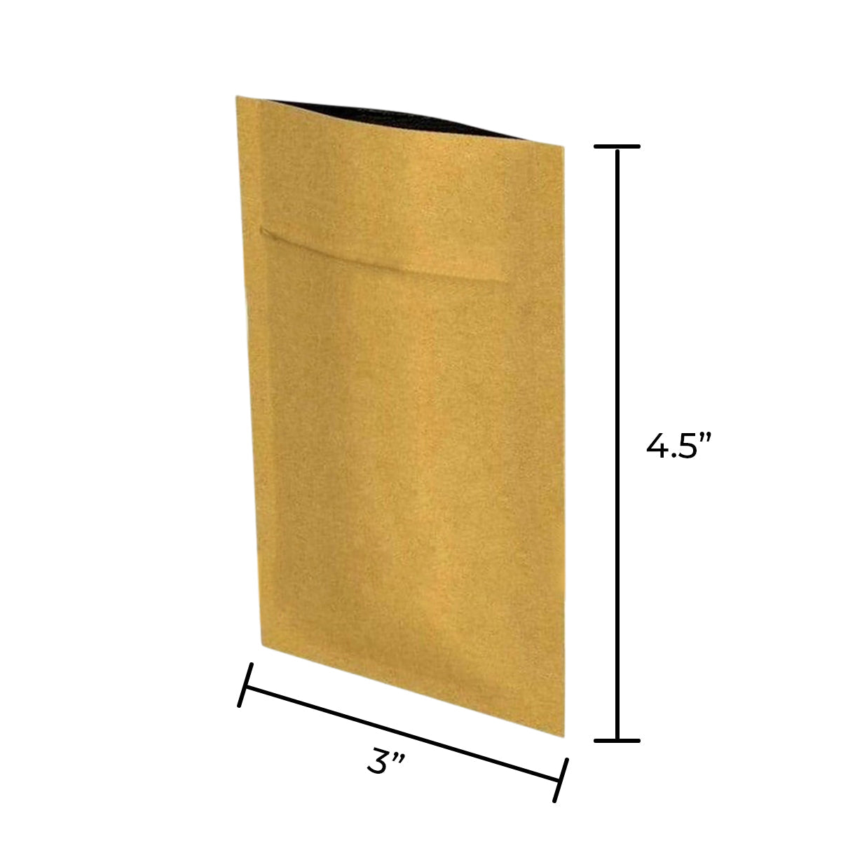 Tamper Evident | Kraft Paper Mylar Bags | 3" x 4" - 1g - 1000 Count - Biohazard Inc