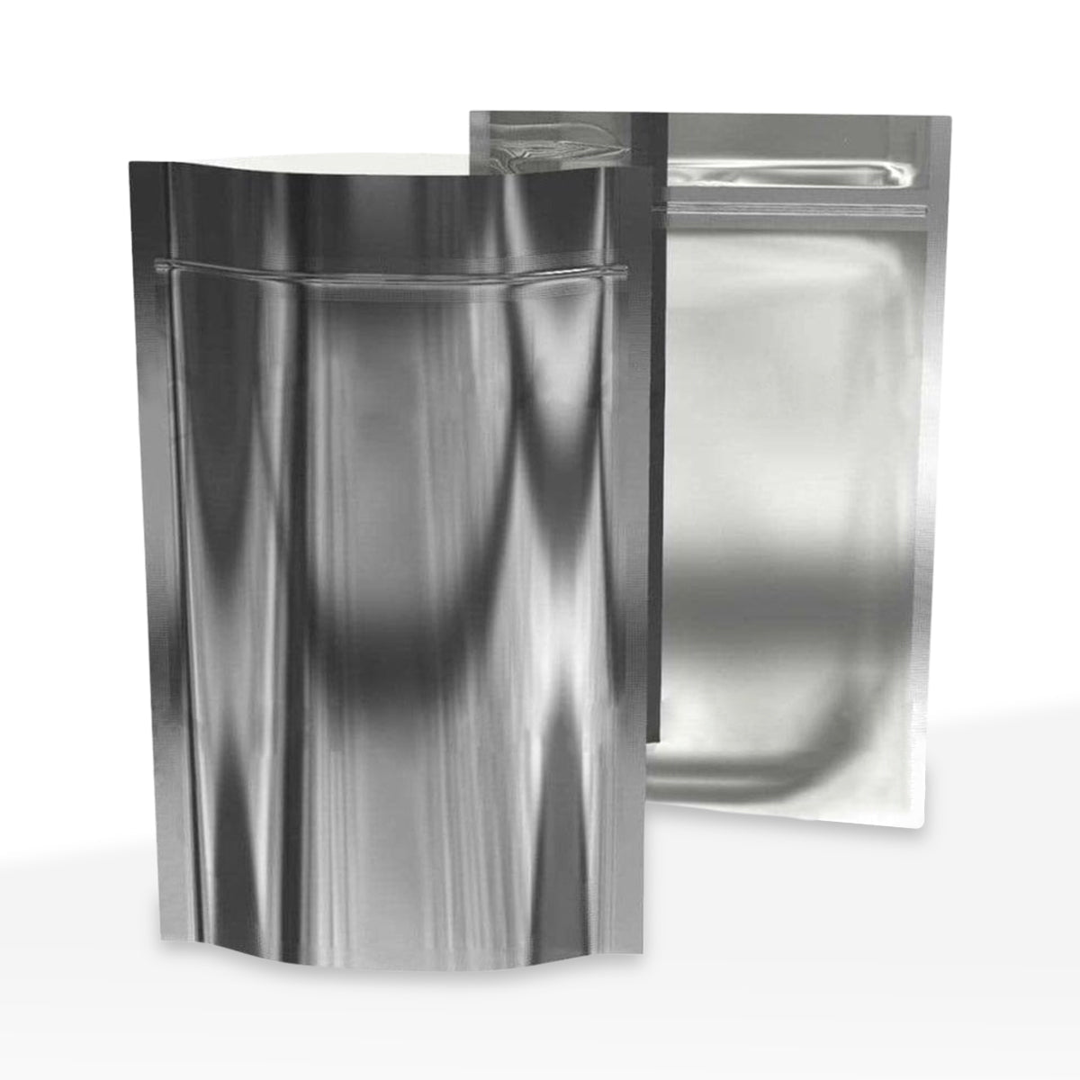 Tamper Evident | Silver Vista Mylar Bags | 4" x 6.5" - 7g - 1000 Count - Biohazard Inc - Tear Notch