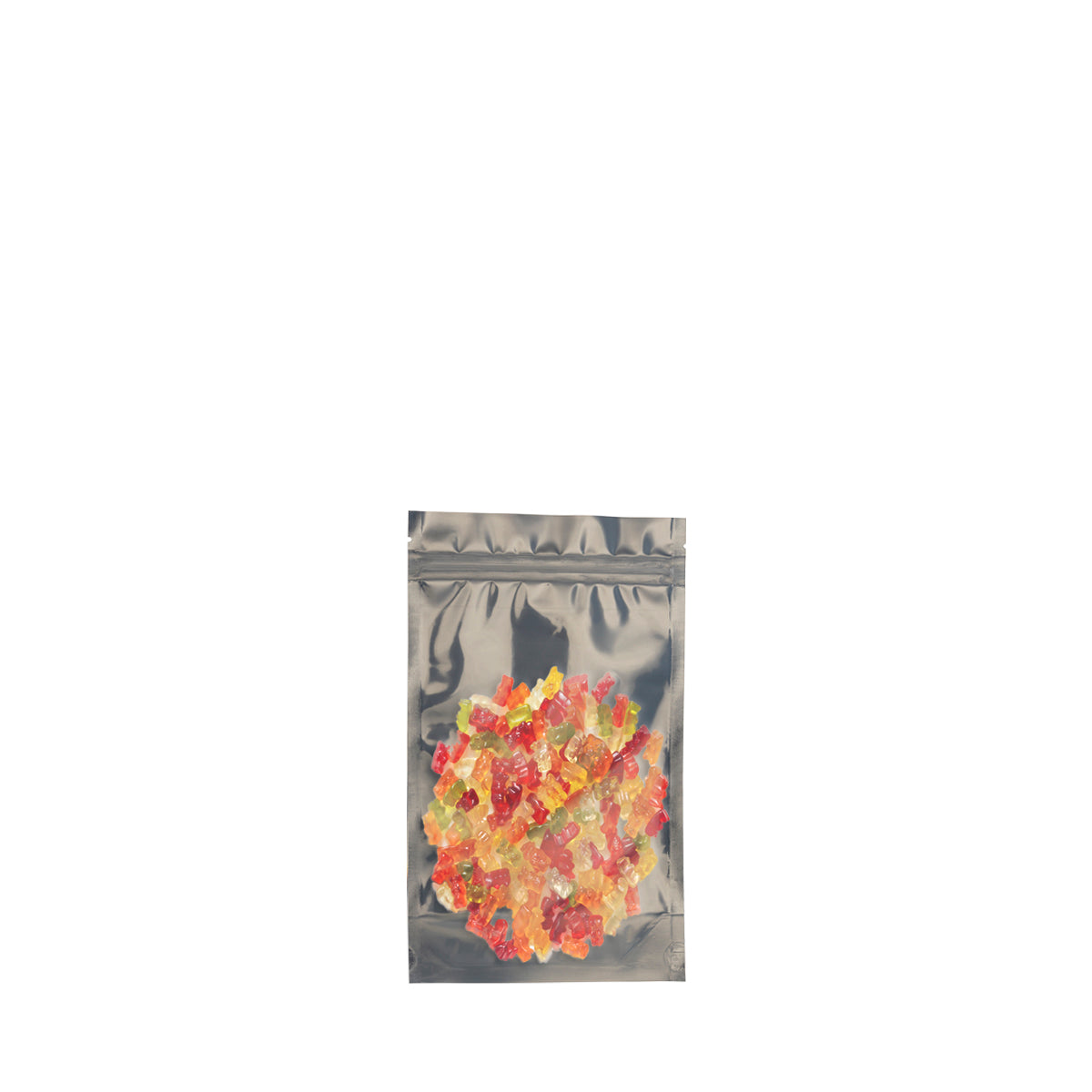 Tamper Evident | Silver Vista Mylar Bags | 4" x 6.5" - 7g - 1000 Count - Biohazard Inc - Tear Notch - Edibles