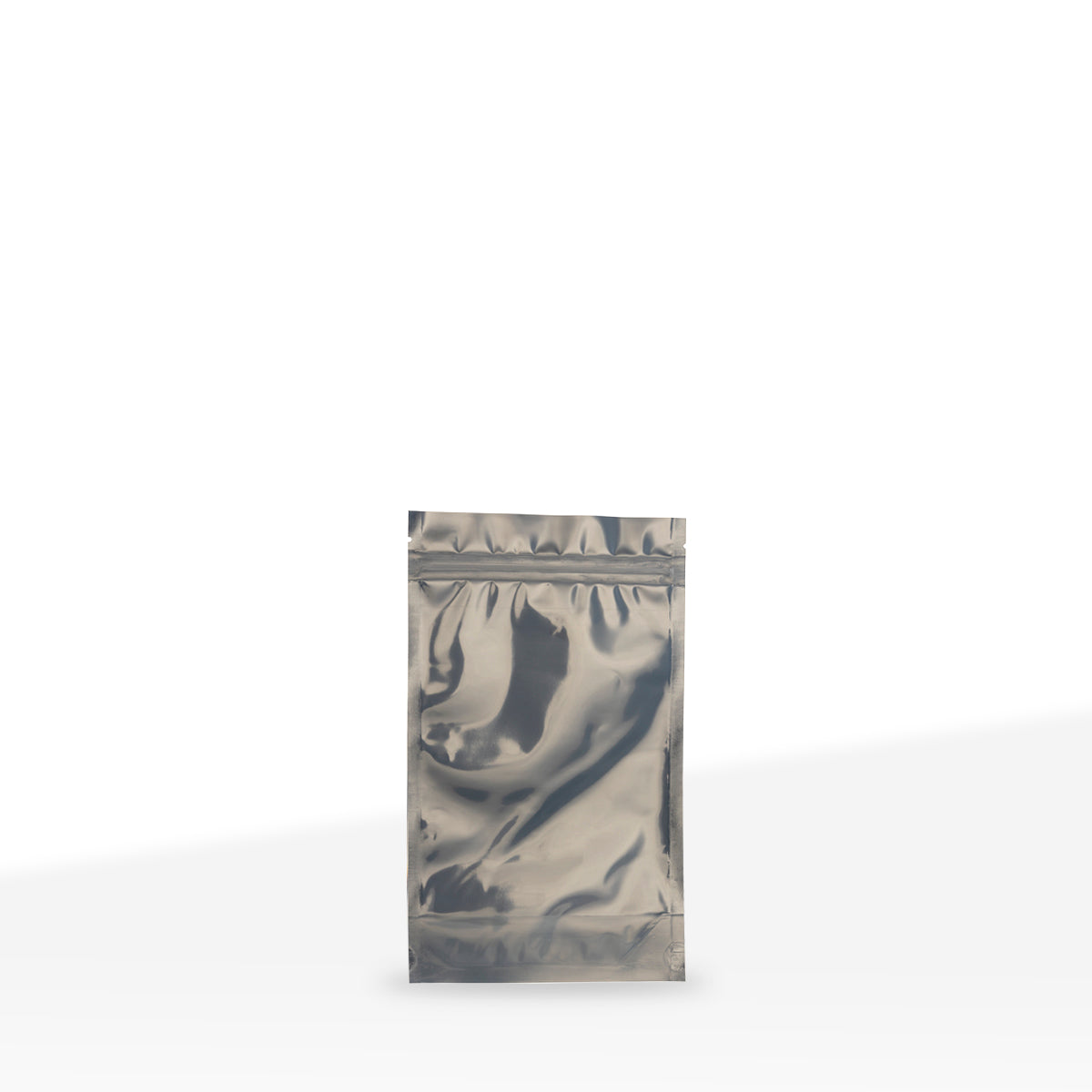 Tamper Evident | Silver Vista Mylar Bags | 4" x 5" - 3.5g - 1000 Count - Biohazard Inc - Tear Notch