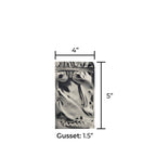 Tamper Evident | Silver Vista Mylar Bags | 4" x 5" - 3.5g - 1000 Count - Biohazard Inc - Tear Notch